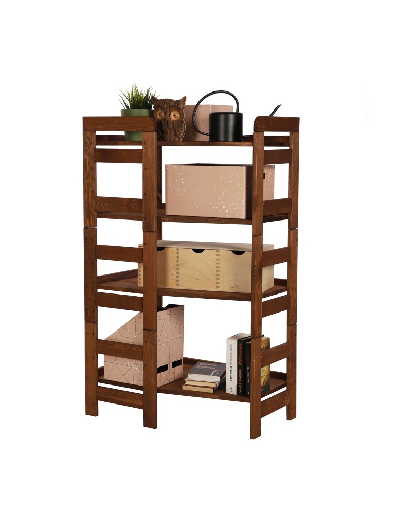 Regały - Regał Modułowy Wewnętrzny 120,8x72x44,8cm 4 Półki BERDO Brązowy - product b2b.wamar.biz 5