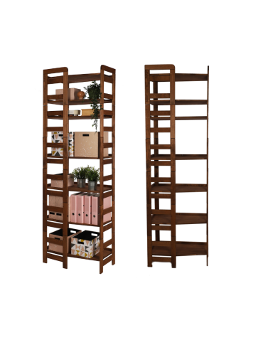 Regał Modułowy Wewnętrzny 236x72x44,8cm 7 Półek BERDO Brązowy