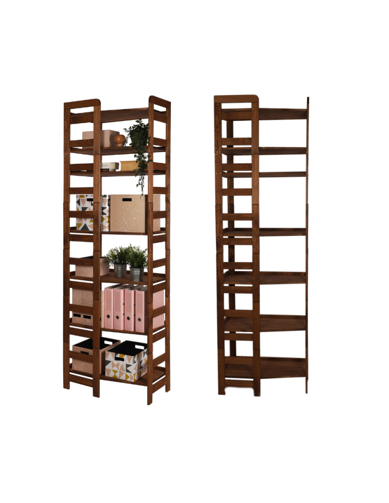 Regały - Regał Modułowy Wewnętrzny 236x72x44,8cm 7 Półek BERDO Brązowy - product b2b.wamar.biz 1