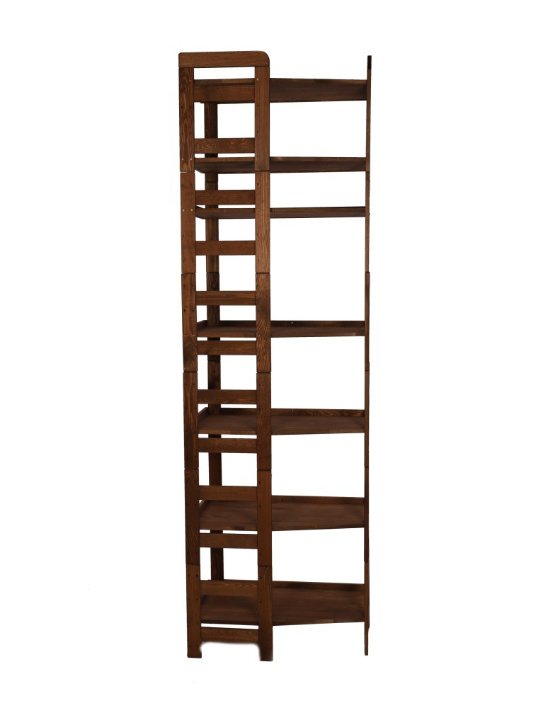 Regały - Regał Modułowy Wewnętrzny 236x72x44,8cm 7 Półek BERDO Brązowy - produkt b2b.wamar.biz 2