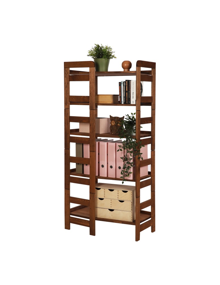 Regały - Regał Modułowy Wewnętrzny 159,2x72x44,8cm 5 Półek BERDO Brązowy - product b2b.wamar.biz 4