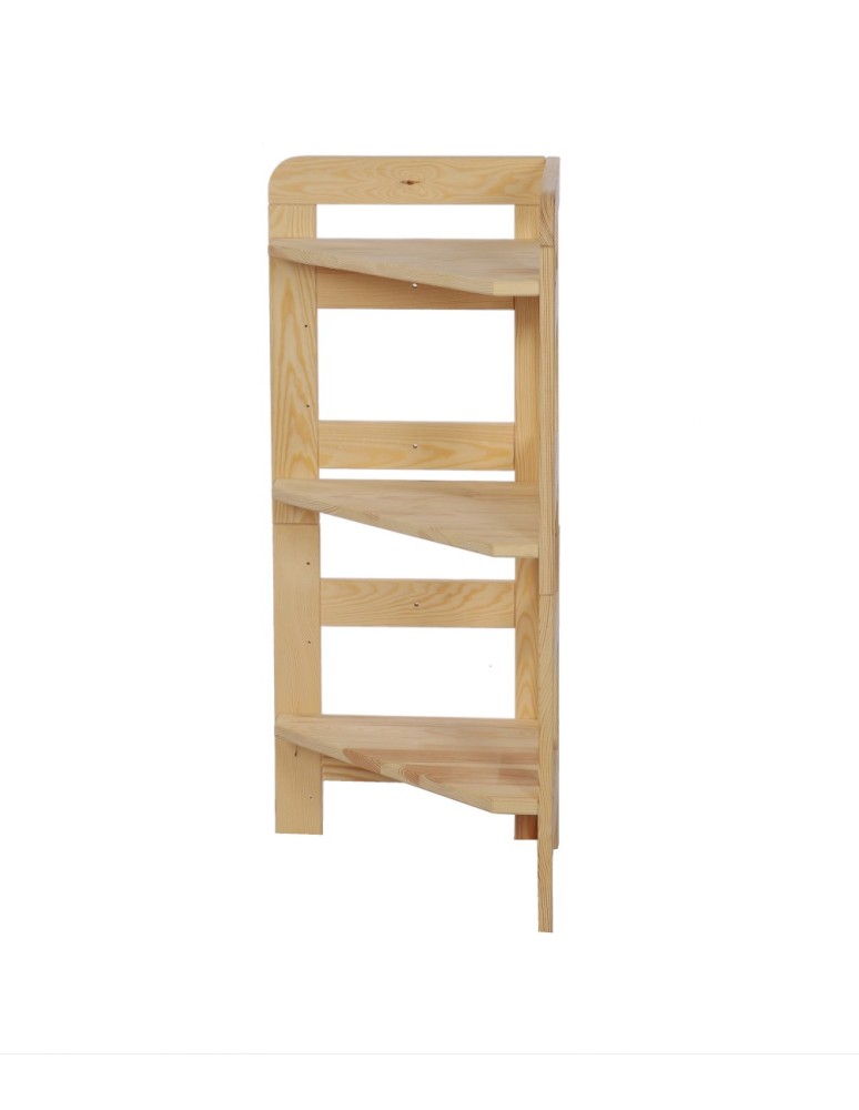 Regały - Regał Modułowy Narożnik 82,4x34,4x34,4cm 3 Półki BERDO Surowy - product b2b.wamar.biz 3