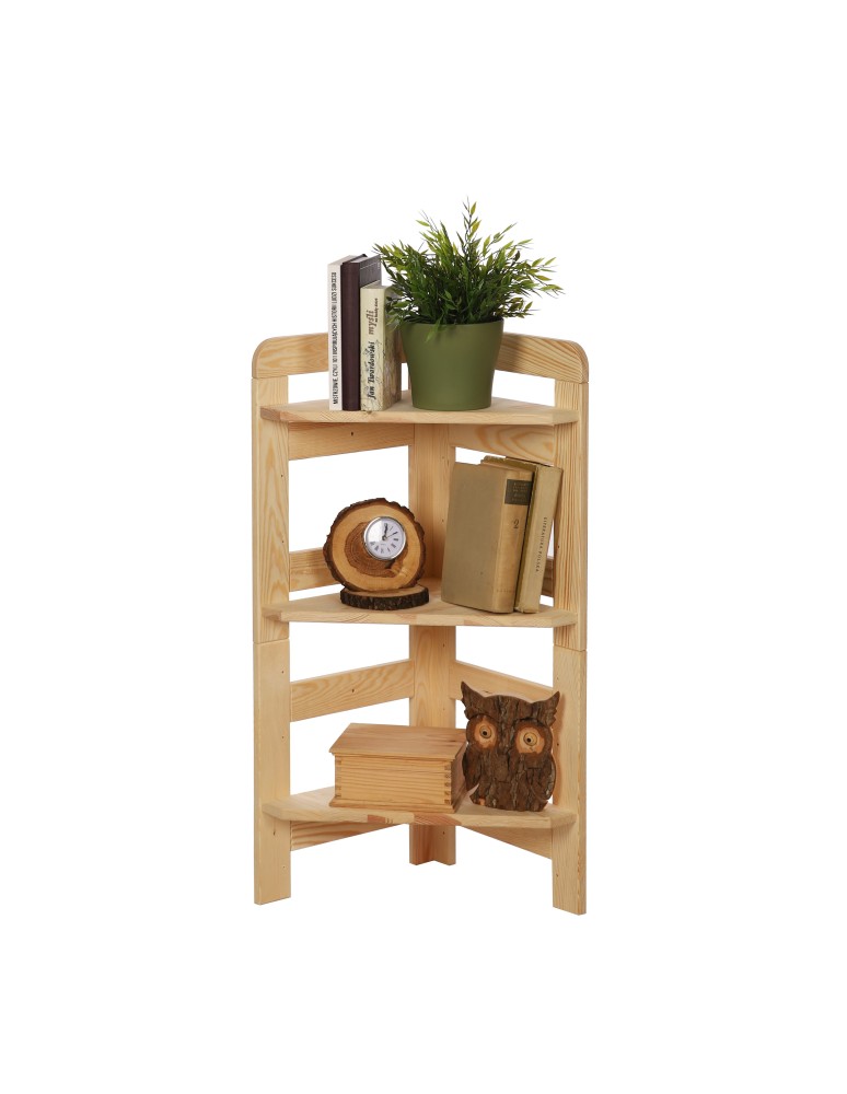 Regały - Regał Modułowy Narożnik 82,4x34,4x34,4cm 3 Półki BERDO Surowy - product b2b.wamar.biz 5