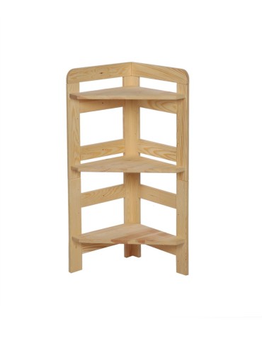 Regały - Regał Modułowy Narożnik 82,4x34,4x34,4cm 3 Półki BERDO Surowy - product 6