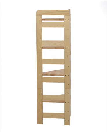 Regały - Regał Modułowy Narożnik 120,8x34,4x34,4cm 4 Półki BERDO Surowy - product 6