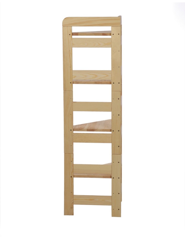 Regały - Regał Modułowy Narożnik 120,8x34,4x34,4cm 4 Półki BERDO Surowy - product b2b.wamar.biz 6