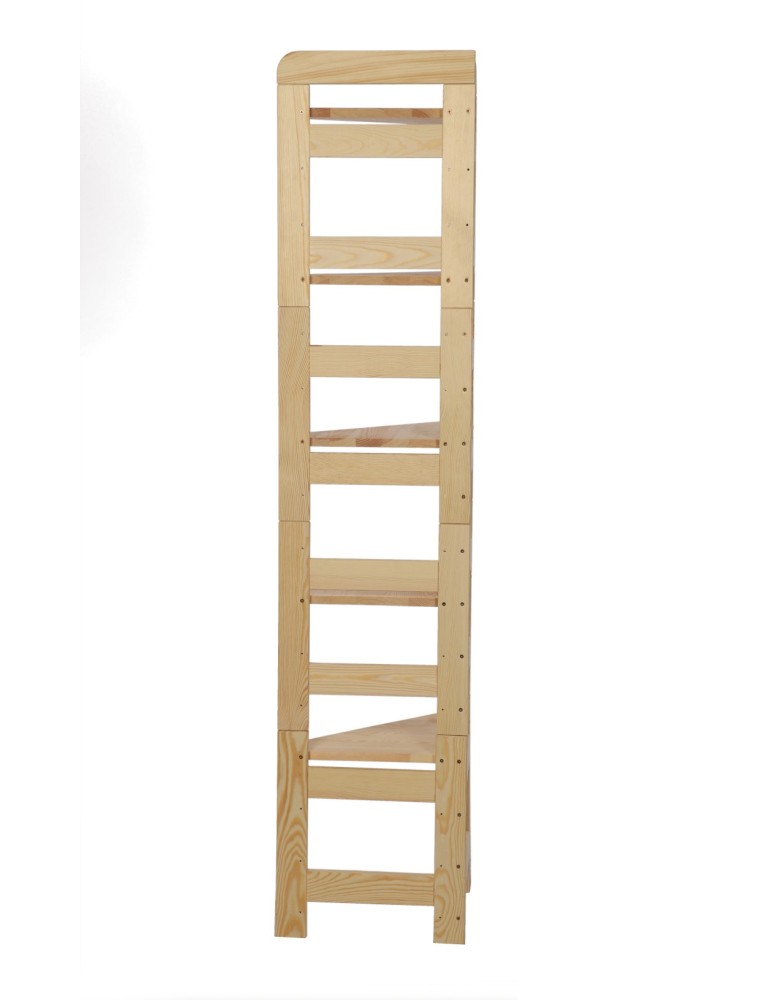 Regały - Regał Modułowy Narożnik 159,2x34,4x34,4cm 5 Półek BERDO Surowy - produkt b2b.wamar.biz 5
