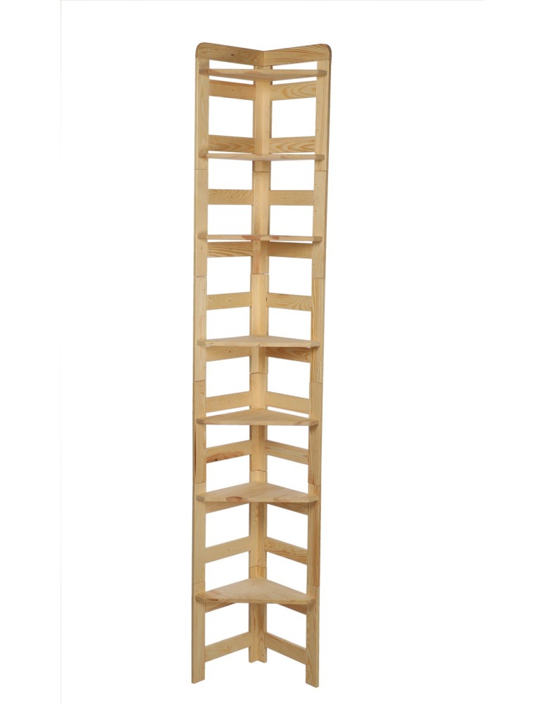 Regały - Regał Modułowy Narożnik 236x34,4x34,4cm 7 Półek BERDO Surowy - product b2b.wamar.biz 5