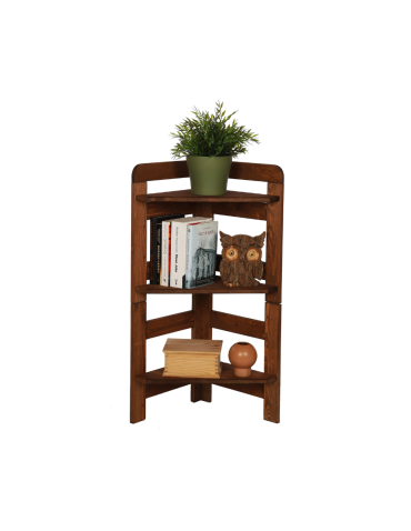 Regał Modułowy Narożnik 82,4x34,4x34,4cm 3 Półki BERDO Brązowy