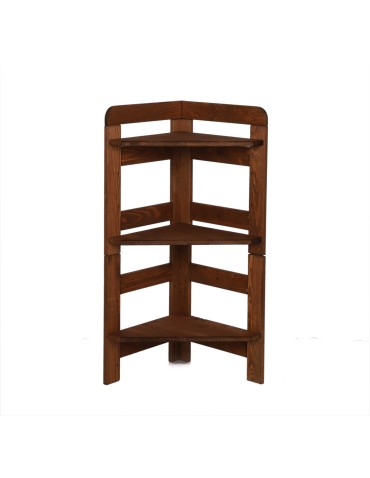 Regały - Regał Modułowy Narożnik 82,4x34,4x34,4cm 3 Półki BERDO Brązowy - product 4