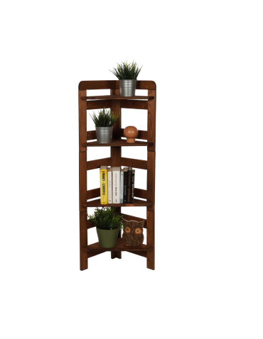 Regał Modułowy Narożnik 120,8x34,4x34,4cm 4 Półki BERDO Brązowy