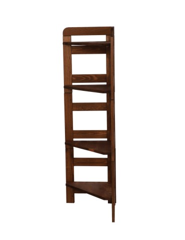 Regały - Regał Modułowy Narożnik 120,8x34,4x34,4cm 4 Półki BERDO Brązowy - product 5