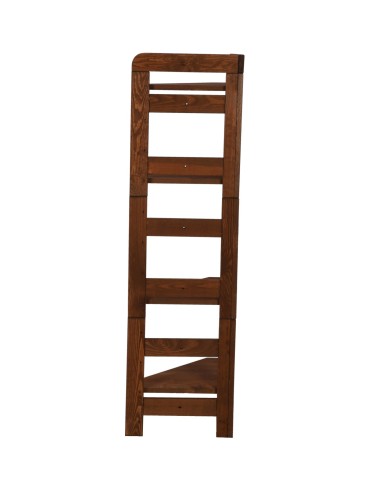 Regały - Regał Modułowy Narożnik 120,8x34,4x34,4cm 4 Półki BERDO Brązowy - product 6