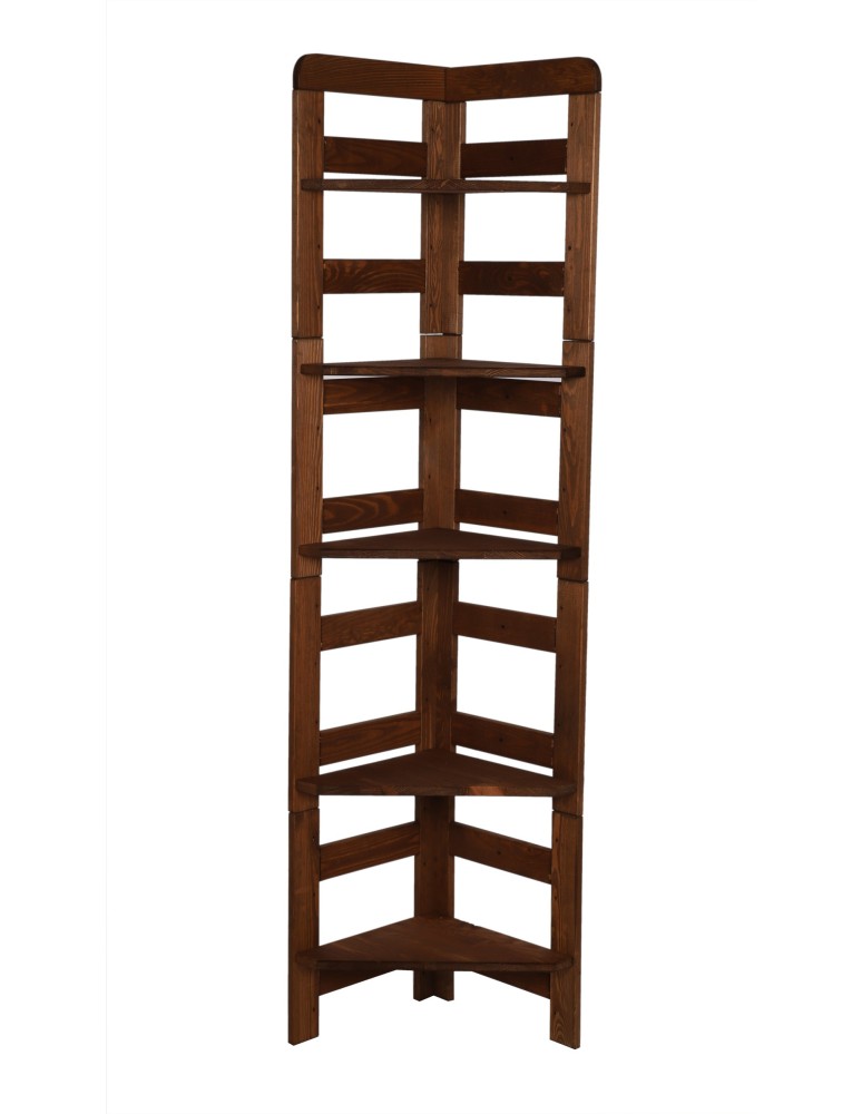 Regały - Regał Modułowy Narożnik 159,2x34,4x34,4cm 5 Półek BERDO Brązowy - product b2b.wamar.biz 3