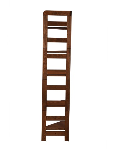Regały - Regał Modułowy Narożnik 159,2x34,4x34,4cm 5 Półek BERDO Brązowy - product 4