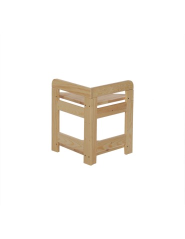 Regały - Regał Modułowy Narożnik 44x34,4x34,4cm 2 Półki BERDO Surowy - product 3