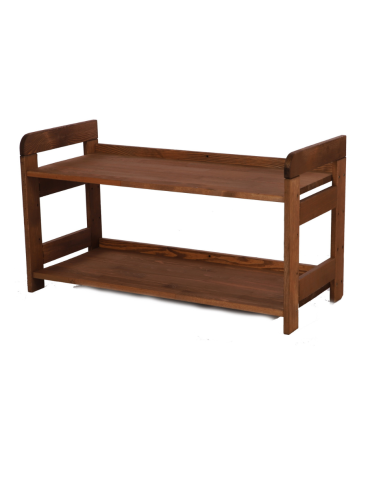 Regał Modułowy Prosty 44x80x34,4 cm 2 Półki BERDO Brązowy