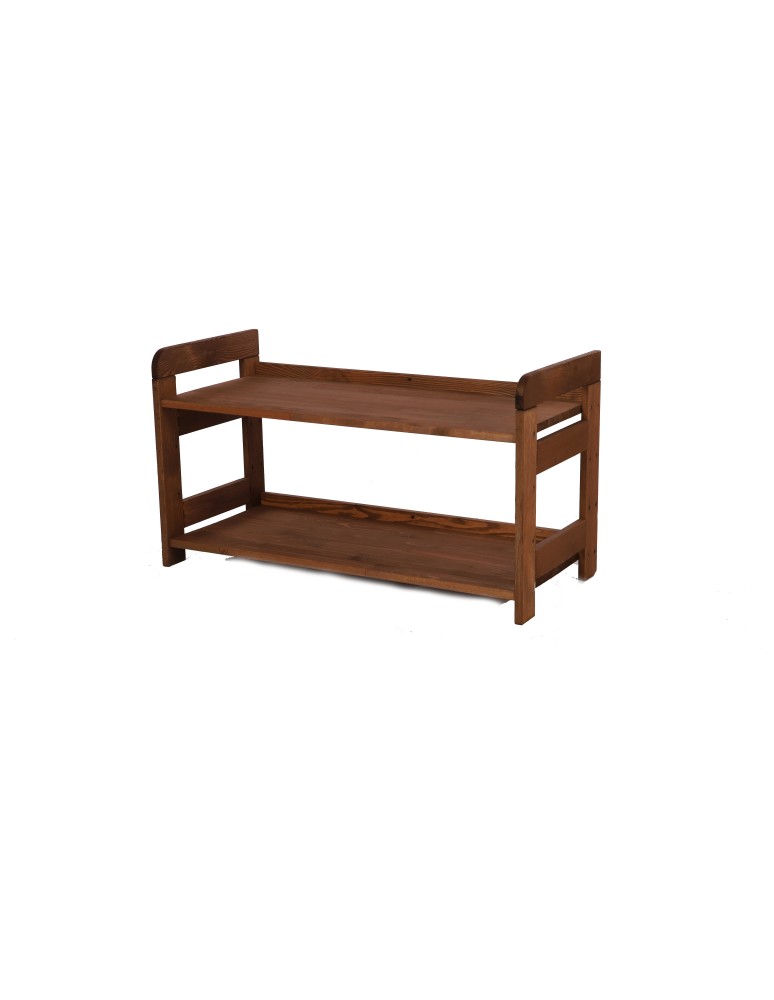 Regały - Regał Modułowy Prosty 44x80x34,4 cm 2 Półki BERDO Brązowy - product b2b.wamar.biz 4