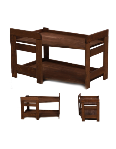 Regał Modułowy Wewnętrzny 44x72x44,8cm 2 Półki BERDO Brązowy