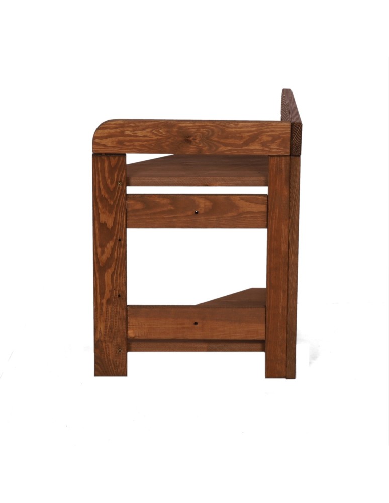 Regały - Regał Modułowy Narożnik 44x34,4x34,4cm 2 Półki BERDO Brązowy - product b2b.wamar.biz 3