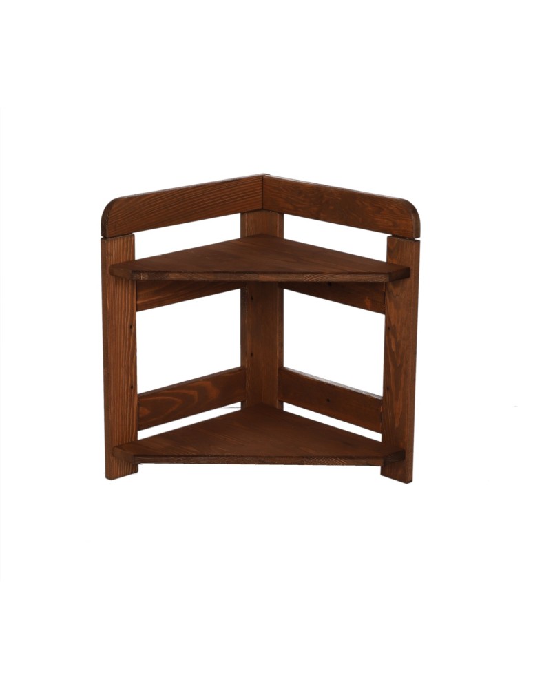 Regały - Regał Modułowy Narożnik 44x34,4x34,4cm 2 Półki BERDO Brązowy - product b2b.wamar.biz 4