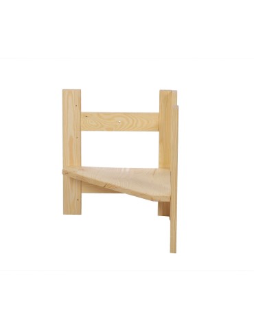 Regały - Moduł Nadstawka Narożna 38,4x34,4x34,4cm 1 Półka BERDO Surowy - product 3