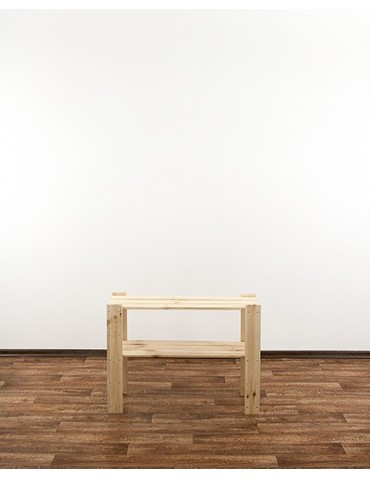 Regały - MAXI Surowy Regał Drewniany 64x80x30 cm 2 Półki ażurowe - product 4