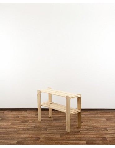 Regały - MAXI Surowy Regał Drewniany 64x80x30 cm 2 Półki ażurowe - product 5