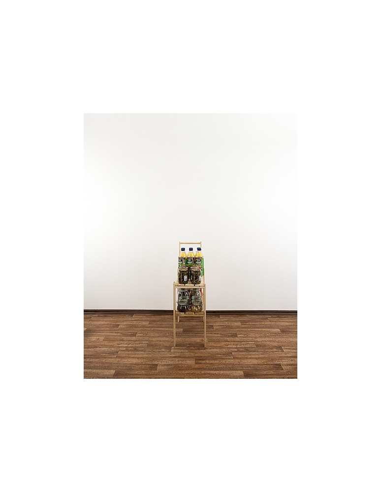 Regały - MAXI Surowy Regał Drewniany 64x80x30 cm 2 Półki ażurowe - product b2b.wamar.biz 6