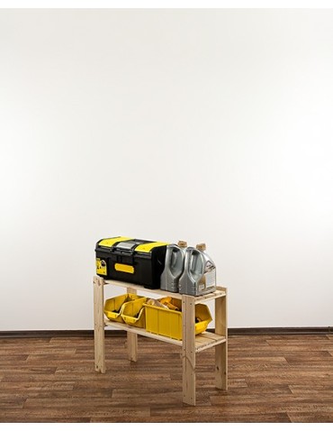 Regały - MAXI Surowy Regał Drewniany 64x80x30 cm 2 Półki ażurowe - product 11