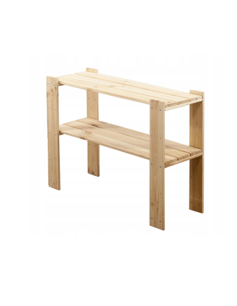 Regały - MAXI Surowy Regał Drewniany 64x80x30 cm 2 Półki ażurowe - product b2b.wamar.biz 1