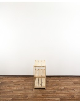 MAXI Surowy Regał Drewniany 64x80x30 cm 3 Półki ażurowe - product 2