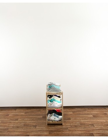 Regały - MAXI Surowy Regał Drewniany 64x80x30 cm 3 Półki ażurowe - product 9