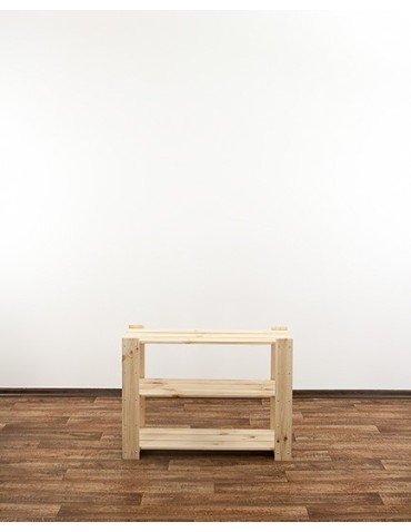 Regały - MAXI Surowy Regał Drewniany 64x80x30 cm 3 Półki ażurowe - product 13