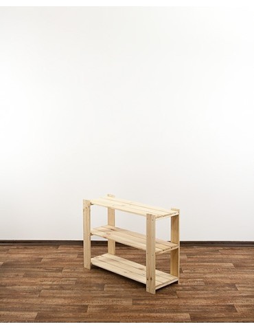 Regały - MAXI Surowy Regał Drewniany 64x80x30 cm 3 Półki ażurowe - product 14