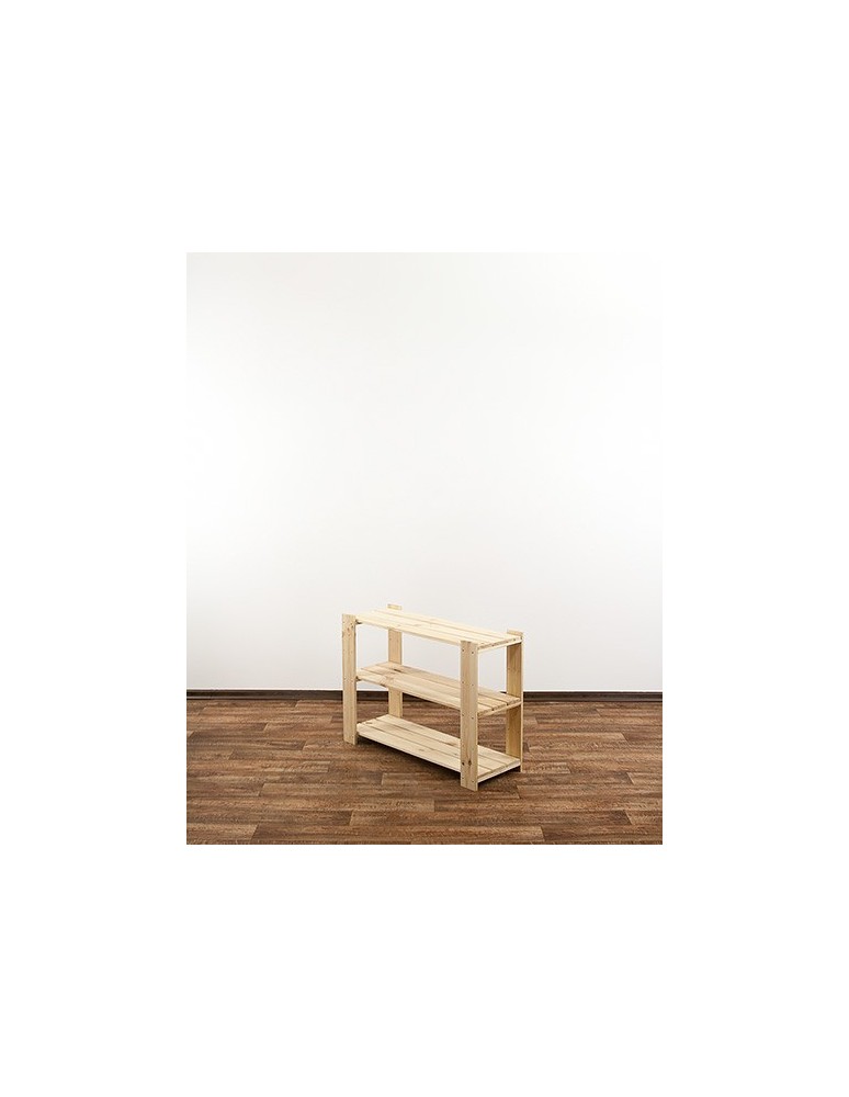 Regały - MAXI Surowy Regał Drewniany 64x80x30 cm 3 Półki ażurowe - product b2b.wamar.biz 14