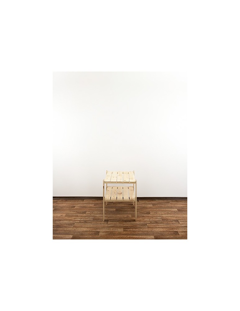 Regały - MAXI Surowy Regał Drewniany 64x80x50 cm 2 Półki ażurowe - produkt b2b.wamar.biz 4