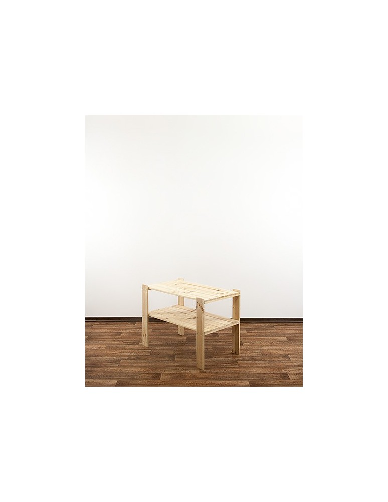 Regały - MAXI Surowy Regał Drewniany 64x80x50 cm 2 Półki ażurowe - produkt b2b.wamar.biz 5