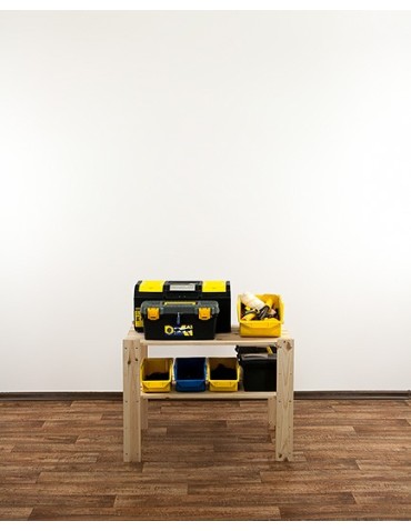 Regały - MAXI Surowy Regał Drewniany 64x80x50 cm 2 Półki ażurowe - produkt 9