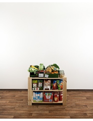 Regały - MAXI Surowy Regał Drewniany 64x80x50 cm 3 Półki ażurowe - product 3