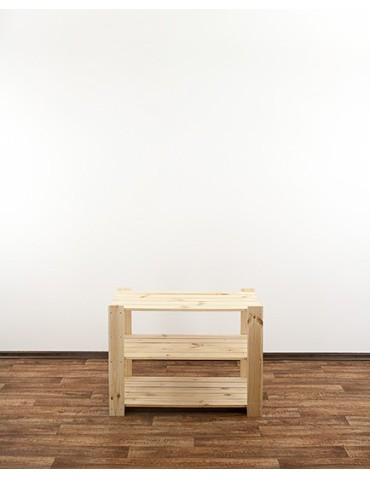 Regały - MAXI Surowy Regał Drewniany 64x80x50 cm 3 Półki ażurowe - product 7