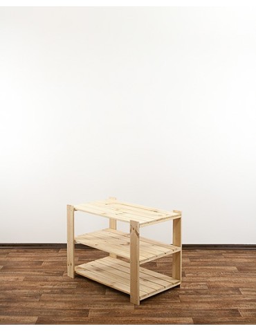 Regały - MAXI Surowy Regał Drewniany 64x80x50 cm 3 Półki ażurowe - product 8