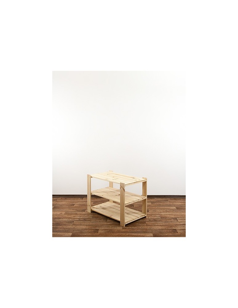 Regały - MAXI Surowy Regał Drewniany 64x80x50 cm 3 Półki ażurowe - product b2b.wamar.biz 8