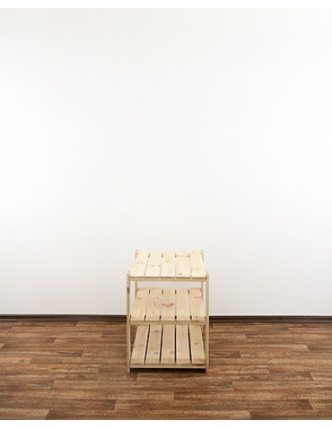 Regały - MAXI Surowy Regał Drewniany 64x80x50 cm 3 Półki ażurowe - product 9