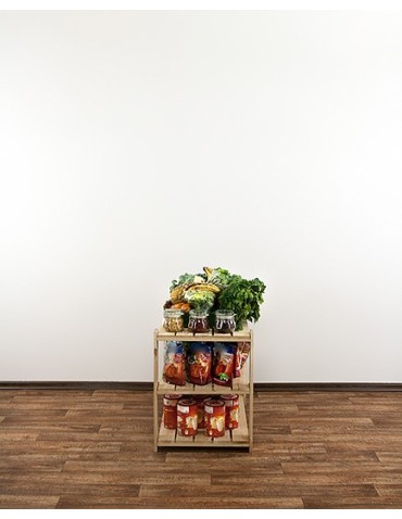 Regały - MAXI Surowy Regał Drewniany 64x80x50 cm 3 Półki ażurowe - product 10