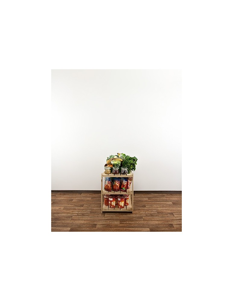 Regały - MAXI Surowy Regał Drewniany 64x80x50 cm 3 Półki ażurowe - product b2b.wamar.biz 10