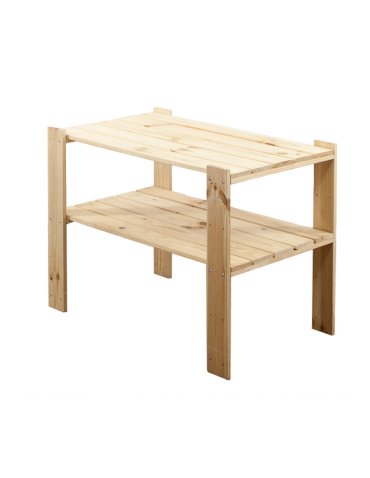 MAXI Surowy Regał Drewniany 64x80x50 cm 3 Półki ażurowe