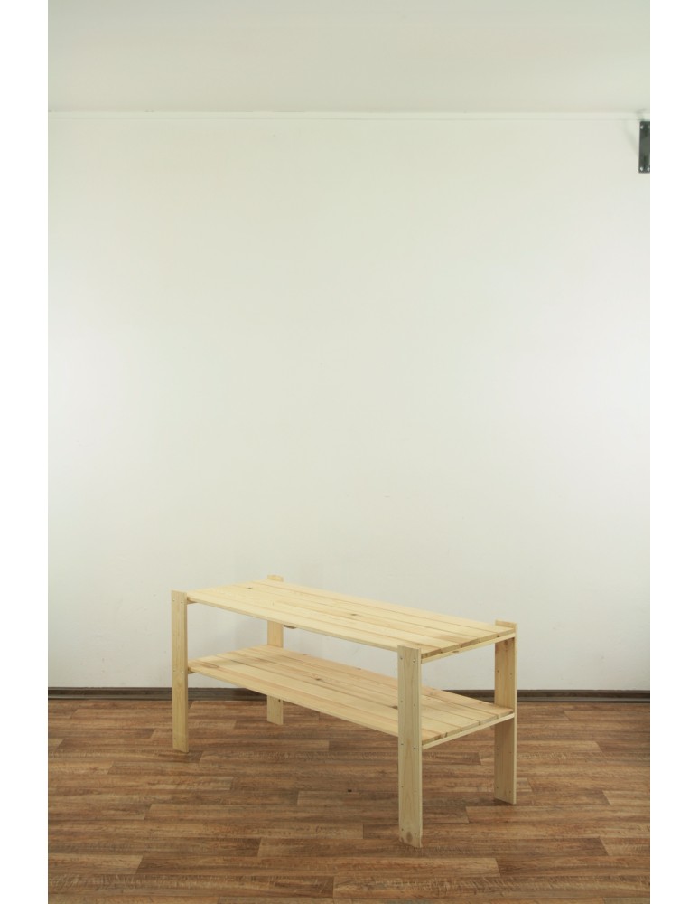 Regały - MAXI Surowy Regał Drewniany 64x120x50 cm 2 Półki ażurowe - product b2b.wamar.biz 5