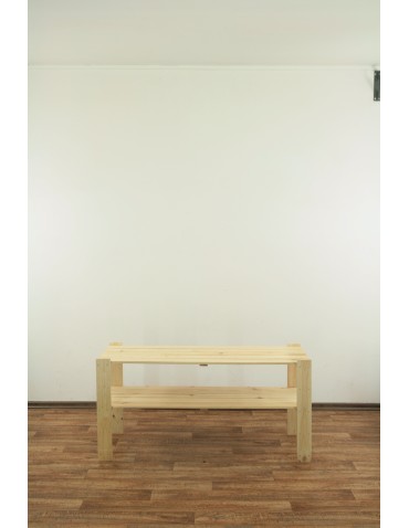 Regały - MAXI Surowy Regał Drewniany 64x120x50 cm 2 Półki ażurowe - product 6