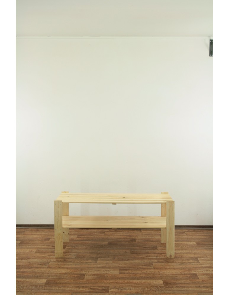 Regały - MAXI Surowy Regał Drewniany 64x120x50 cm 2 Półki ażurowe - product b2b.wamar.biz 6